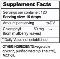 Étiquette personnalisée, liquide oral biologique à la menthe pour l'odeur corporelle des adultes, antioxydant, soutien naturel du système immunitaire, boost d'énergie, gouttes de chlorophylle