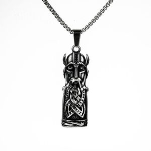 Pendentif Viking Odin en acier inoxydable, collier pour homme, design géométrique vintage, bijoux cadeau - Product Image 2