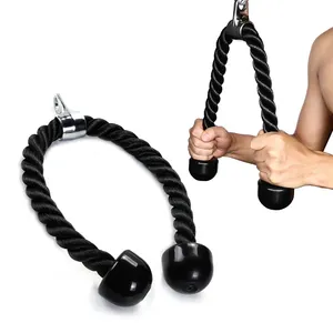 Heavy Duty Abdominal Crunches Cable Pull Down Biceps Tricep Rope Muscle Training Pull Rope