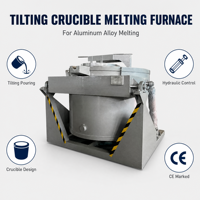 Fourneau de fusion à induction en aluminium 40KW 200KG/H pour fonderie de pièces moulées sous pression 380V refroidi par air 1000 ° C Longue vie
