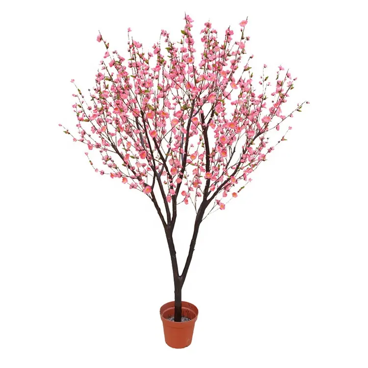 Alta simulazione fabbrica di lusso personalizzata 180cm-320cm alberi di fiori di ciliegio artificiali per la decorazione ciliegio bianco artificiale