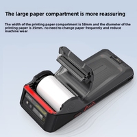 Imprimante thermique portable de reçus et d'étiquettes pour PDA mobile POS, idéale pour les petites entreprises, les magasins de détail et la collecte de billets sur site