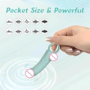 Seksspeeltjes Voor Vrouwen <span class=keywords><strong>Mini</strong></span> <span class=keywords><strong>Dildo</strong></span> Massager Siliconen Abs 10 Vibrerende Functies Zachte Usb Oplaadbare Waterdichte Ip65 69.5G - Product Image 2