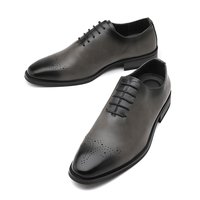 Nouveaux Souliers de Luxe Habillés en Cuir Véritable pour Hommes Grande Taille 46 à Lacets Bout Pointu, Chaussure de Mariage Tendance, Fabriqués à Wenzhou