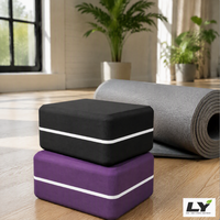 Bloc de yoga professionnel en EVA 300g/400g, épais, haute densité, coins arrondis, antidérapant, brique de Pilates, logo personnalisé pour le yoga et la danse