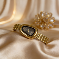Montre vintage pour femme en or, cadran romain rose soleil, montre-bracelet à quartz, bracelet fin en acier inoxydable, montre habillée pour femme