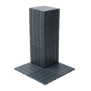 Lot de 44 carreaux de terrasse en plastique à emboîtement DB 12 "x 12" carré étanche terrasse extérieure 18mm d'épaisseur utilisation tous temps - Product Image 1