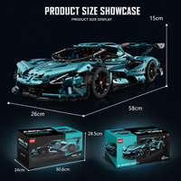 GULY 10612 1:8 Ensemble de blocs de construction mécaniques Hypercar 3468 pièces Kit de modèle d'ingénierie pour les passionnés et les fans d'automobiles adultes