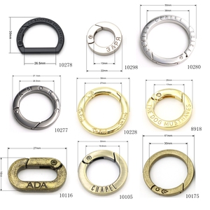 Özel çanta parçaları ve aksesuarları için Metal yay klip kapısı O halka toka toka yuvarlak karabina çanta - Product Image 5