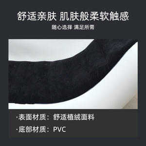 Canapé gonflable noir épaissi, portable, lit simple, siège de rangement floqué Tatami - Product Image 4