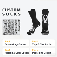 Chaussettes de football respirantes antidérapantes avec fil de grip anti-humidité pour les matchs par temps chaud