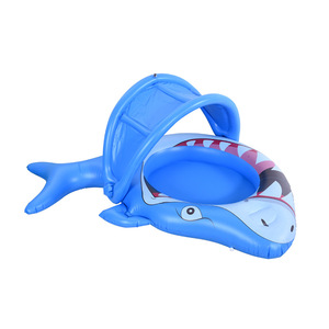 Piscine gonflable Blue Shark avec auvent, en PVC, pour enfants, usage domestique - Product Image 1