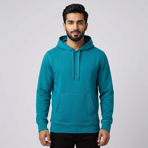 Novedad: Sudaderas con capucha extragrandes ajustables de media cremallera para hombre, invierno 2025, transpirables, 100% algodón, terciopelo, ecológicas, digitales - Product Image 1