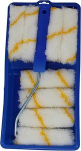 Kit de <span class=keywords><strong>peinture</strong></span> miniature en plastique très vendu, outils industriels et de bricolage, cadre de <span class=keywords><strong>rouleau</strong></span>, housses en microfibre, modèle 4 pouces - Product Image 4