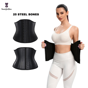 Ceinture amincissante en <span class=keywords><strong>latex</strong></span> avec logo personnalisé, 25 baleines en acier, contrôle ferme, gaine amincissante, ceinture et gaine de maintien, forme de poitrine galbée avec crochet - Product Image 3