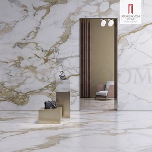 Moreroom 1600x3200mm Losa de piedra sinterizada de oro Calacatta de gran tamaño para pared - Product Image 5