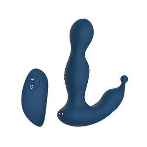 Dois Motores Rotating e Vibrating casal vibrador Anal Plug Remoto Sem Fio Próstata Massagem Adulto sexy Brinquedos para Homens e Mulher