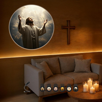 Projecteur de motifs TSINYE Dieu et Jésus – Six motifs différents pour changer, lumière décorative de fond de plafond de chambre, décoration d'église