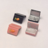 100 Piezas de Figuras Miniatura 3D de Resina para Computadora Portátil, Miniaturas Hechas a Mano para Muñecas