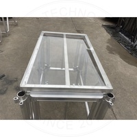 Scène musicale Portable en aluminium Durable 4x4, 4x8 pieds plate-forme de scène en plexiglas pour fête musicale en plein air