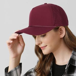 OEM Custom 5 Panel Polyester <strong>Flat</strong> Brim Structured Printed Patch Logo Laser Cut Drilling Hole Snapback Caps <strong>Hat</strong> - Product Image 5