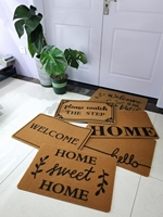Tapis de bienvenue en fibre de coco antidérapant pour intérieur et extérieur, imitation coco