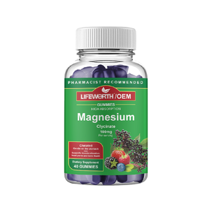 LIFEWORTH magnezyum glisinat potasyum takviyesi Gummies magnezyum Malate CoQ10 vitaminleri ile şekersiz sakin uyku yardımı - Product Image 1