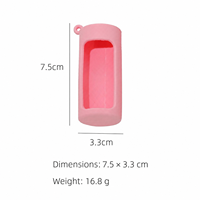 Porte-clés personnalisé en silicone pour rouge à lèvres, étui de protection portable pour baume à lèvres, housse souple en silicone pour tube de brillant à lèvres, support pour brillant à lèvres
