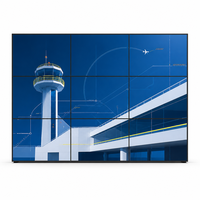 Panel LCD IPS Video Wall 46 Inci Asli dengan Bezel 0.88mm, Sambungan Tanpa Celah, Kecerahan HD 700cd/m, Anti-Silau untuk Kontrol Bandara