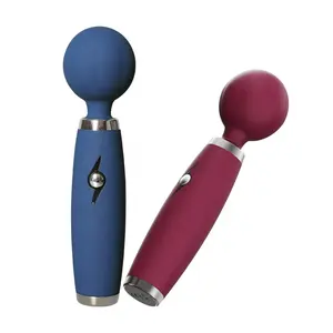 Mainan seks Jepang silikon isi ulang daya pribadi genggam vibrator tubuh av tongkat pijat untuk wanita