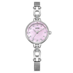 Montre pour femme exquise, petite montre bracelet, cadran en nacre, bracelet en acier inoxydable, montre à quartz étanche - Product Image 2