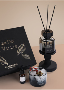 Difusor de Cristal LANJO, Set de Regalo de Velas Aromáticas, Fragancia Amaderada, Frasco de Vidrio, Decoración para el Hogar, Regalo de Aniversario - Product Image 2