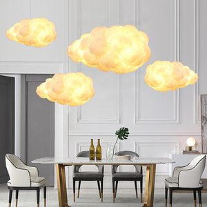 JYLIGHTING Modern Silk Cotton Pure White Cloud lampada a sospensione Droplight per camera da letto Hotel Cloth soggiorno camera dei bambini - Product Image 1