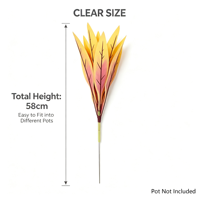 Künstliche Dracaena-Pflanzenstiele und -Zweige, Tropischer Kunstbaum mit Verzierter Blätterung für Thanksgiving, Wohnzimmer und Bürodekoration