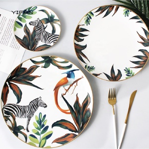 Juego de Vajilla de Porcelana China con Diseño de Animales de la Selva para Bodas y Restaurantes, en Oferta - Product Image 5