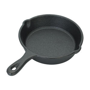Poêle à frire en fonte non revêtue à fond plat, pour petit-déjeuner, œufs frits, crêpes, en fer pur, compatible four, cuisinière à <span class=keywords><strong>induction</strong></span>, cuisinière à gaz, universelle - Product Image 4