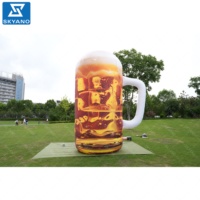 Modèle de tasse à bière gonflable géante personnalisée pour la publicité promotionnelle de festival de bière en plein air