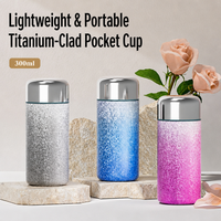 Bouteille d'eau isotherme en titane avec logo personnalisé, classique, sous vide, pour cadeaux d'affaires | Gobelet pour boissons chaudes