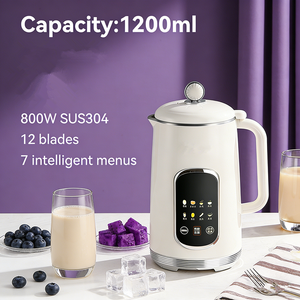 Nouvelle conception, machine à lait <span class=keywords><strong>de</strong></span> soja automatique 1,2 L, chauffage électrique, mixeur à smoothies, mixeur à soupes, machine à lait <span class=keywords><strong>de</strong></span> noix, mixeur à <span class=keywords><strong>jus</strong></span> <span class=keywords><strong>de</strong></span> fruits, mixeur-<span class=keywords><strong>blender</strong></span> - Product Image 1