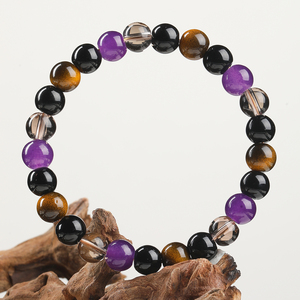 JD GEMS Naturstein Runde Perlen Armband für Karriere Glück Reichtum Anziehungskraft Stressabbau Schlafhilfe Gesundheit Schmuck Armreif - Product Image 6