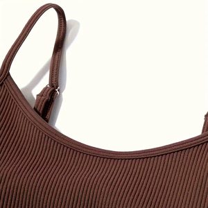 Combinaison de sport et yoga sans manches, respirante, coupe ajustée, en vente directe d'usine, combinaison slim fit, tissu de bonne qualité. - Product Image 6