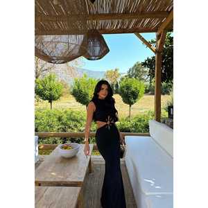 Vestido Largo Negro de Lino Lavin, Elegante, Formal, Casual, para el Día a Día, Mangas Abullonadas, Diseño Sólido, Talla Única/XS/6XL, Alta Calidad, Personalizado - Product Image 3