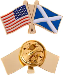 Wholesales emblema de metal personalizado, emblema de bandeira nacional de metal personalizada