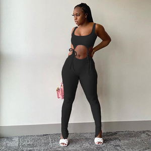 Nuevo estilo Sexy Fitness <span class=keywords><strong>de</strong></span> encaje hueco <span class=keywords><strong>de</strong></span> verano una pieza <span class=keywords><strong>mono</strong></span> Vetement Femme Sexy sin mangas deportes <span class=keywords><strong>mono</strong></span> - Product Image 4