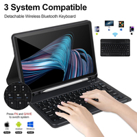 Sarung Keyboard nirkabel, pelindung Keyboard untuk Samsung Tablet Galaxy Tab A9Plus/A9 + 11 inci 2023 (SM-X210/X216/X218) bisa dilepas