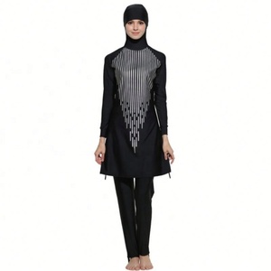 YSMARKET Costumi da Bagno Etnici Stampati per Donne, Abbigliamento Islamico Musulmano a Copertura Totale, Costumi da Spiaggia per il Medio Oriente - Product Image 1