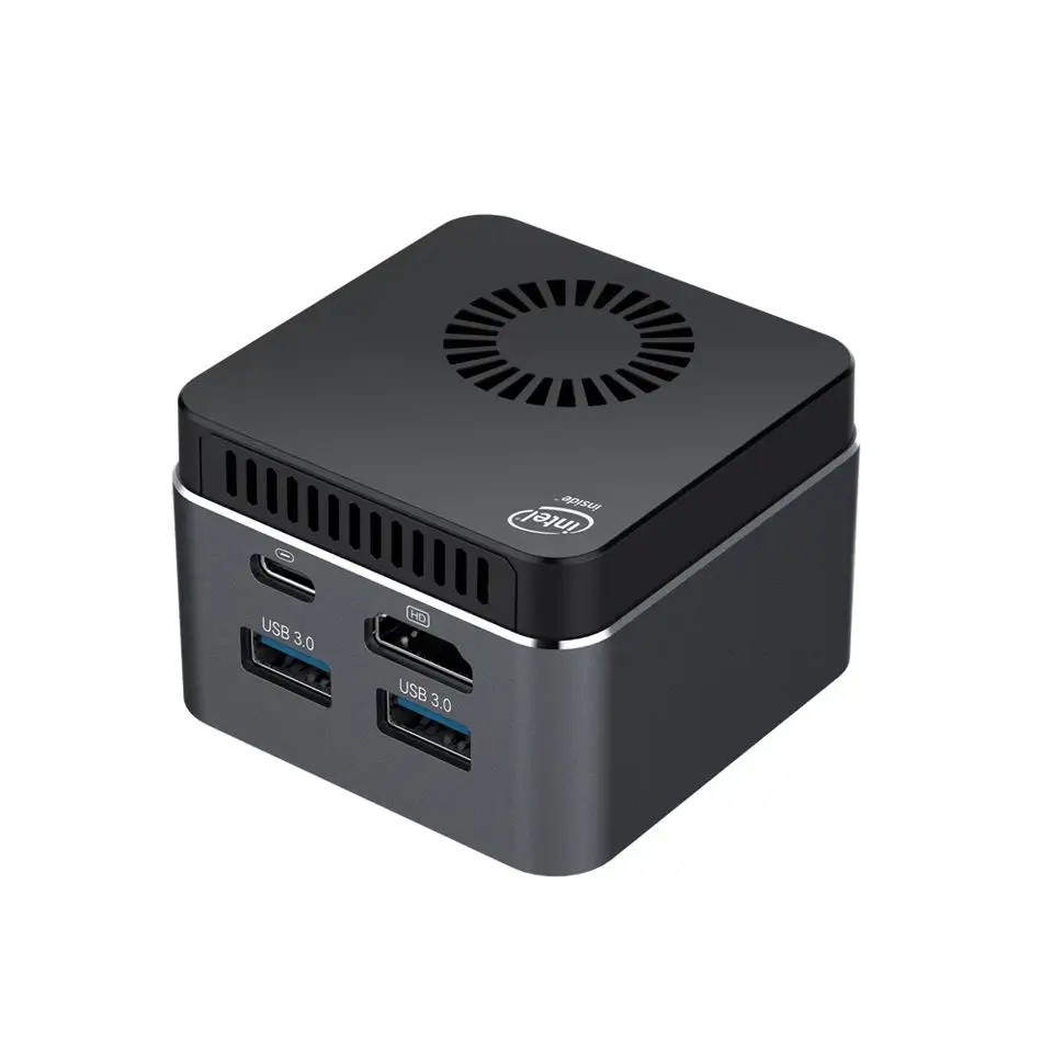 Qunshi 기술 미니 PC Win10 리눅스 CPU J4125 8G RAM 128G/256G/512G/1T ROM USB3.0 BT4.2 듀얼 와이파이 2.4G + 5.8G 미니 컴퓨터