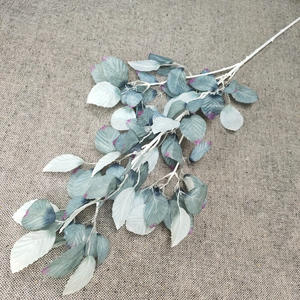 Tige unique Bonsaï Simulation Soie Matériel Jardin Hôtel Maison Bureau Vase Décoration Longues Feuilles Artificielles Arbustes Type - Product Image 2