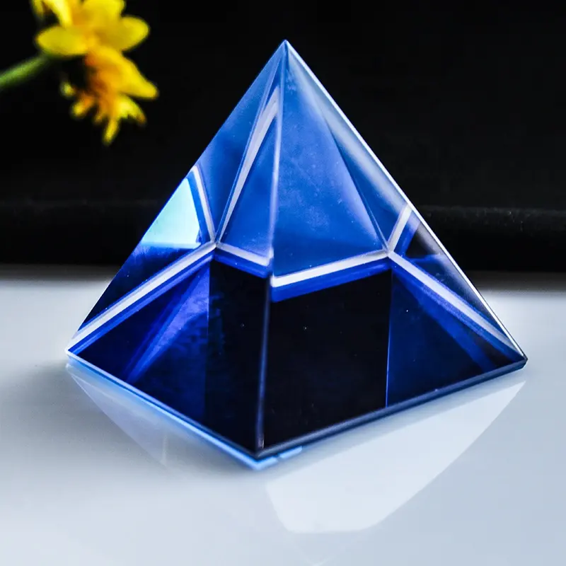 Moda çoklu seçim ev ofis dekorasyonu harika süs hediye temizle K9 kristal piramit