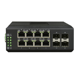 Nhà Sản Xuất <span class=keywords><strong>Gigabit</strong></span> Quản Lý Vòng <span class=keywords><strong>12</strong></span> Cổng Chuyển Đổi 10/100/1000Mbps Công Nghiệp Mạng Ethernet Thiết Bị Chuyển Mạch 4sfp + 8ge - Product Image 4